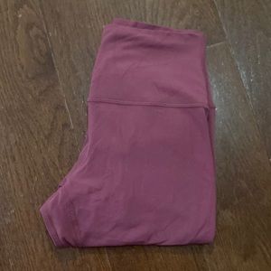 Mauve align leggings size 6 with a 25”